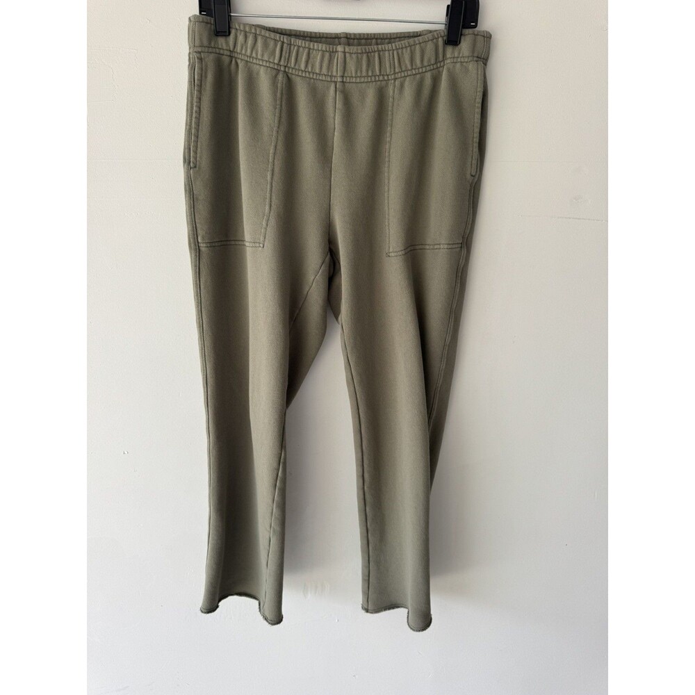 Aerie khaki green knit activewear pants lounge medium athleisure pockets